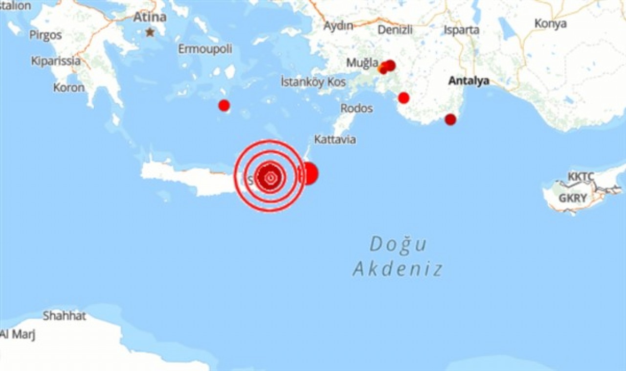 Akdeniz’de deprem