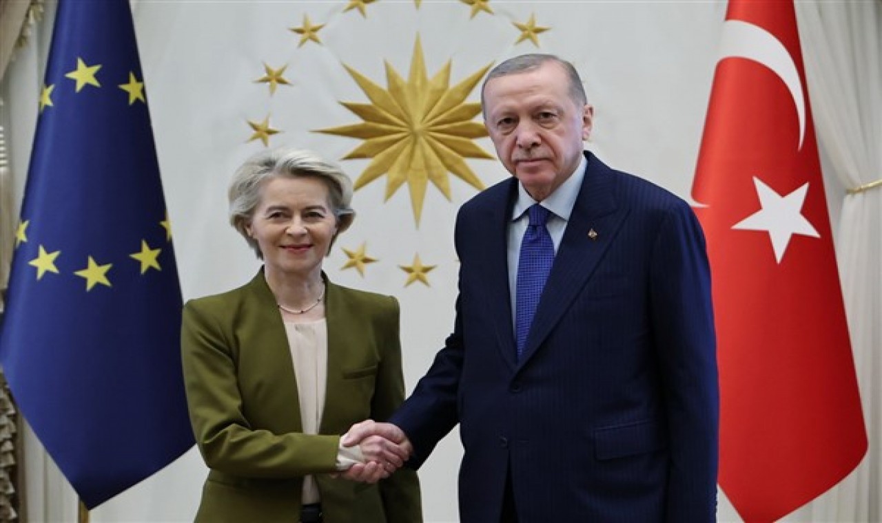 Cumhurbaşkanı Erdoğan, AB Komisyonu Başkanı Ursula von der Leyen ile görüştü