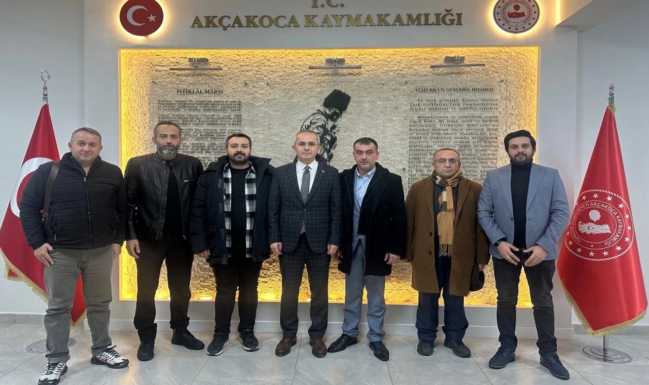 Düzceli gazetecilerden Akçakoca Kaymakamı’na ziyaret