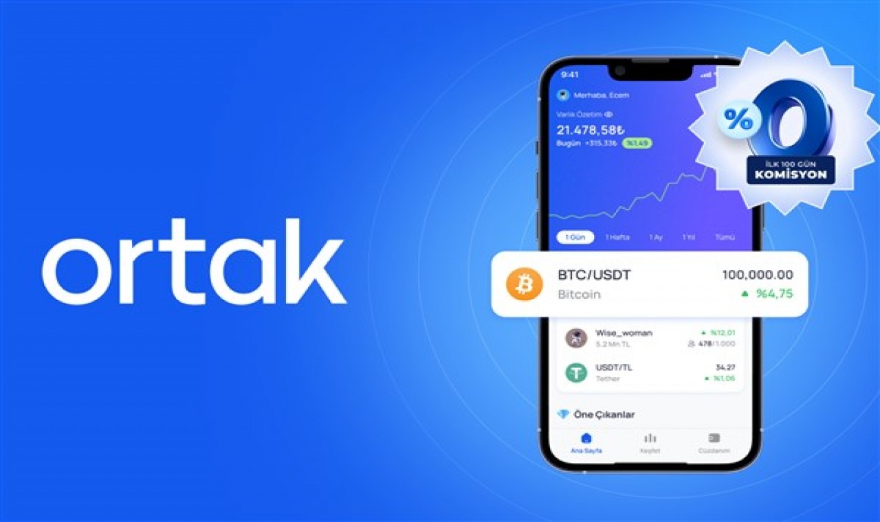 ortak, BTC’nin 100 bin dolara ulaşmasını, 100 gün işlem ücretlerini sıfırlayarak kutluyor