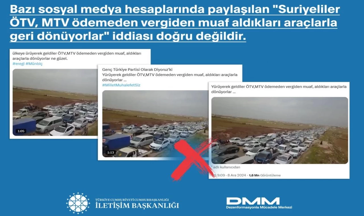 Suriyelilerin ayrıcalıklı dönüş iddialarına İletişim’den açıklama