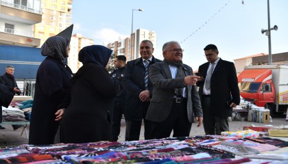 Başkan Büyükkılıç’tan Gültepe Pazar Yeri ve Sivas Caddesi esnafına ziyaret